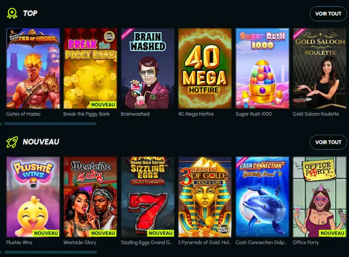 Slotexo Casino jeux